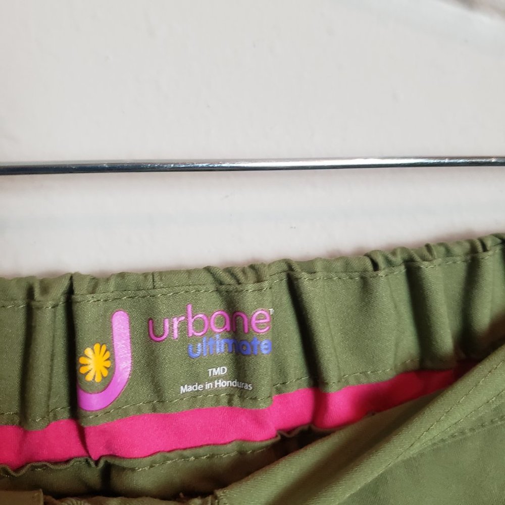 Urbane Ultimate Olive Green Scrub Pant 9300 Medium Tall - Picture 5 of 10